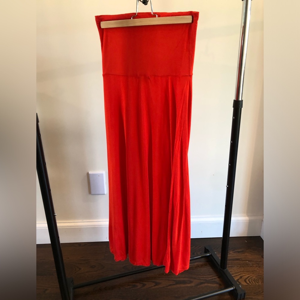 GAP Vibrant Red Orange Maxi Skirt